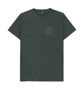 Dark Grey Men's T-shirt Fritton Lake Chest Logo (Green)