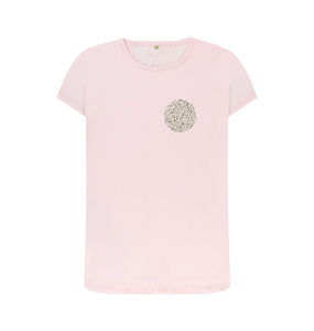 Pink Women's T-shirt Fritton Lake Chest Logo (Green)
