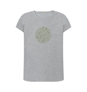 Athletic Grey Women's T-Shirt Fritton Lake Logo (Green)