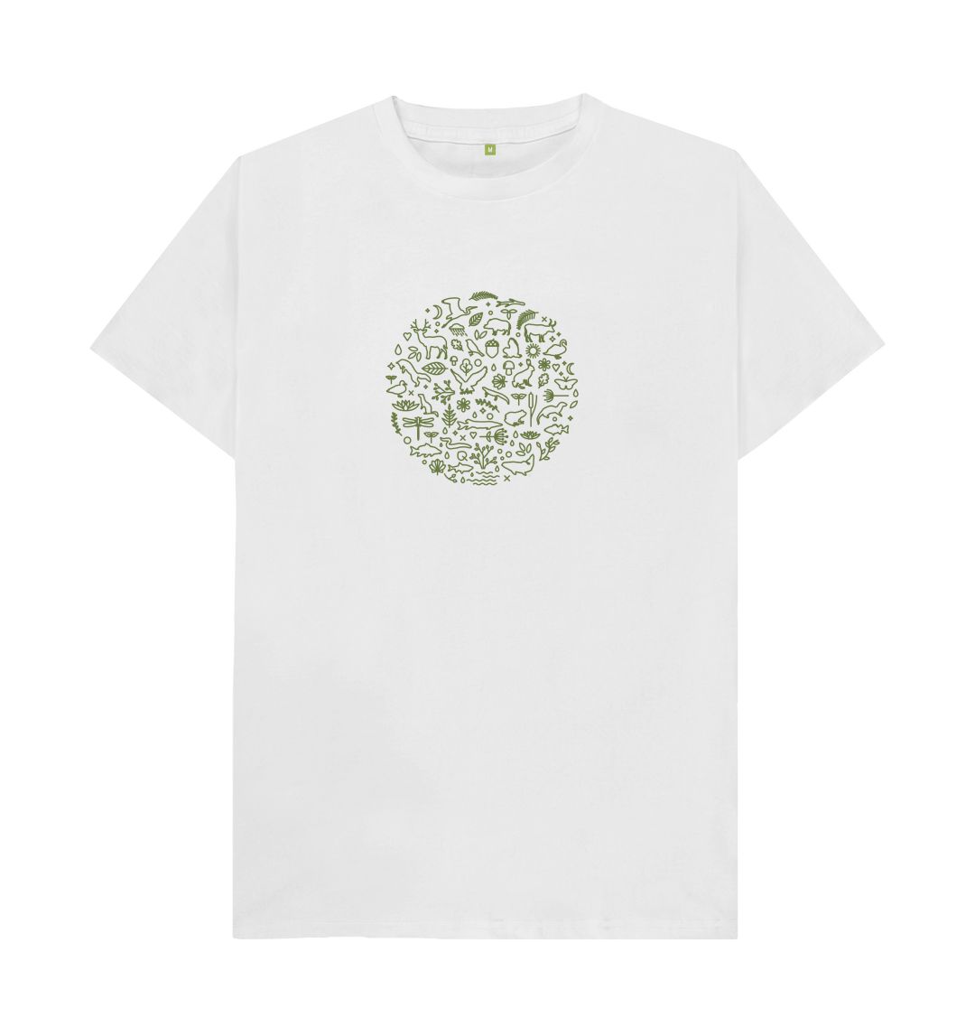 White Men's T-shirt Fritton Lake Logo (Green)